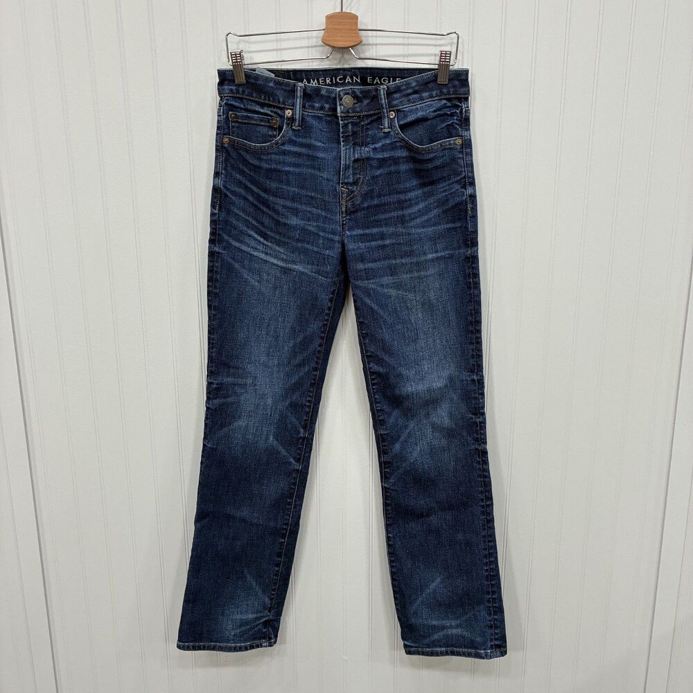 American Eagle Men's W30 x L32 Blue Next Level Airflex Original Bootcut Jeans